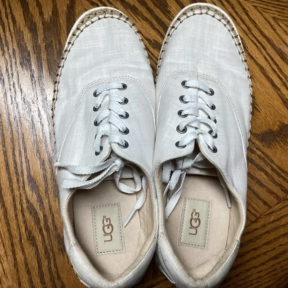 UGG Eyan II Canvas Beige Sneakers 9.5 - Picture 8 of 9